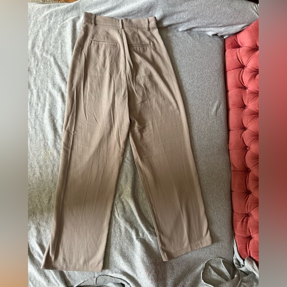 Garage Tan Wide-Leg Trousers - Picture 3 of 4